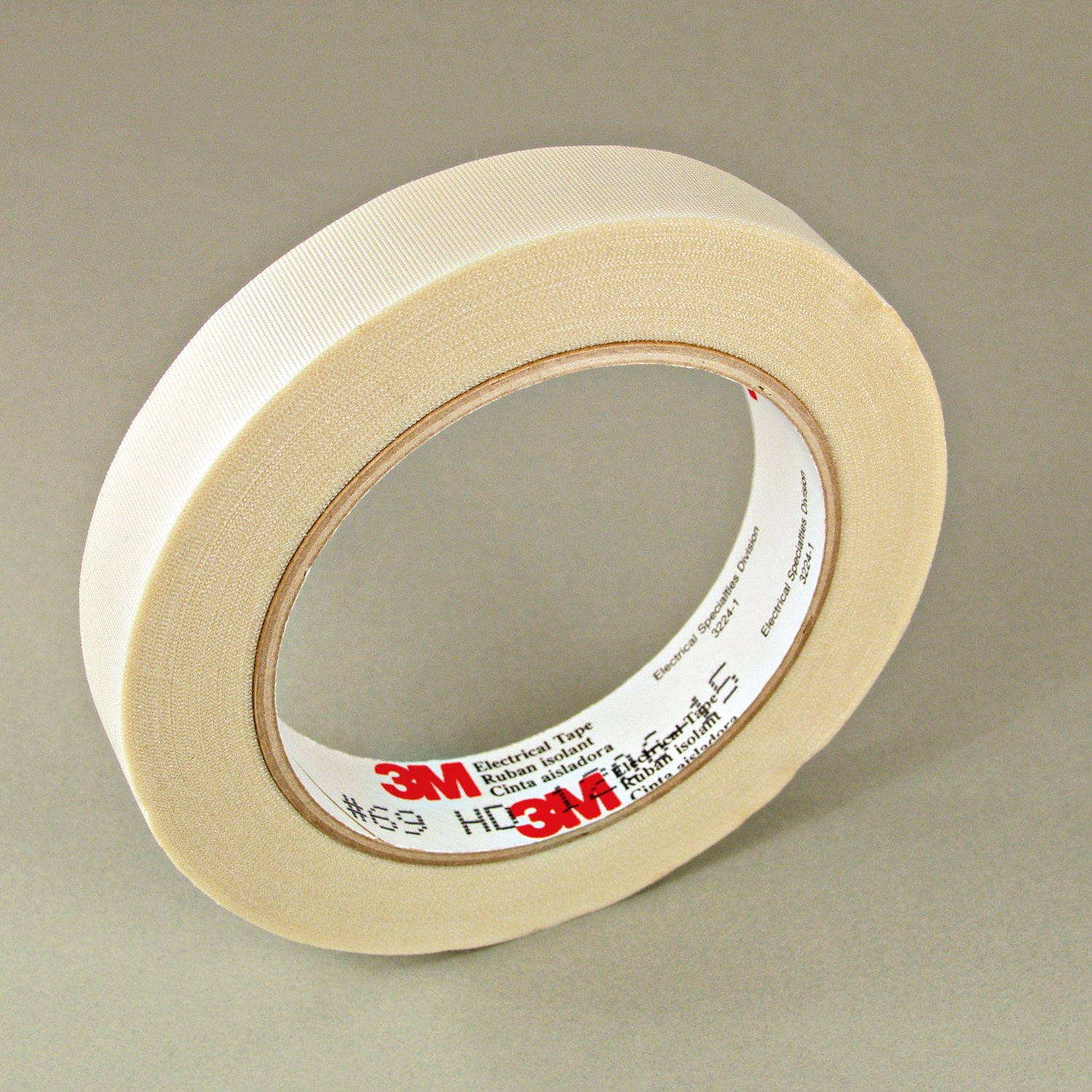 5/8" 3M 69 Glass Cloth Electrical Tape (3M69) with Silicone Adhesive 180°C, white, 5/8" wide x  36 YD roll