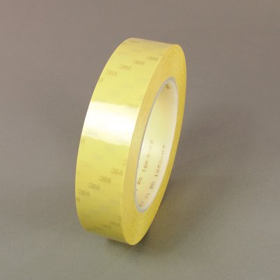 1" 3M 74 Polyester Film Electrical Tape with Thermosetting Rubber Adhesive 130°C, yellow, 1" wide x  72 YD roll
