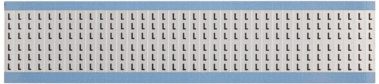 "L" AF Series Aluminum Foil Tape B-184 Wire Marker Card, aluminum,  1 CARD