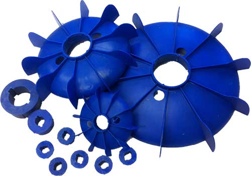 Hub with Blank Bore for Plastic Motor Fan BF50 or BF60, blue, EACH