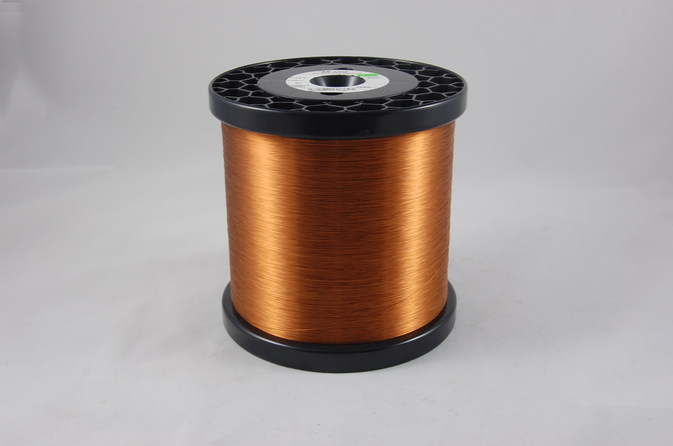 #40 Heavy Amidester 200 Round MW 74 Copper Magnet Wire 200°C, copper,  14 LB 6" x 6" spool (average wght.)