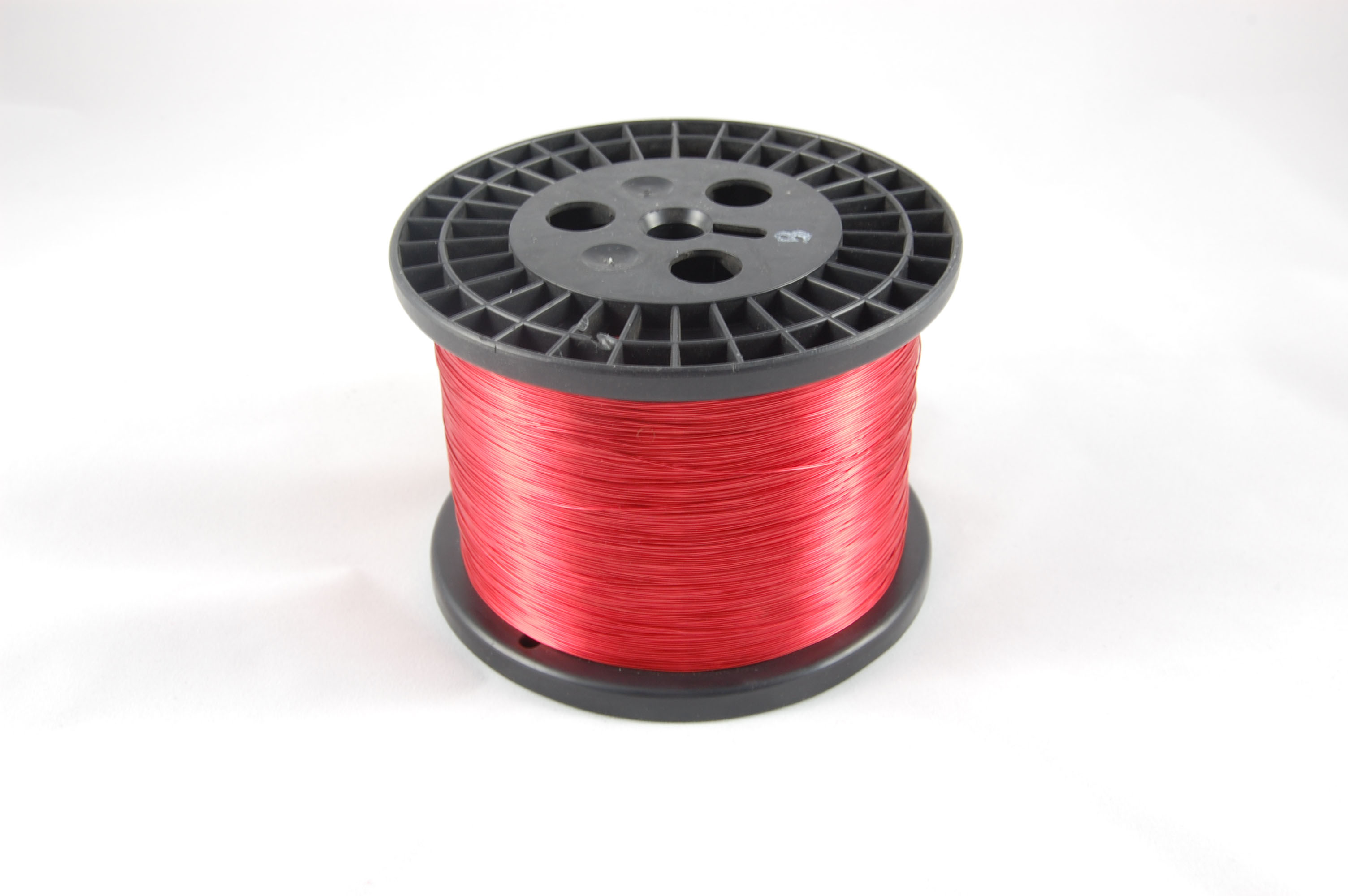 #14 Single SODERON FS/155 Round MW 80 Copper Magnet Wire 155°C, red,  10 LB 6" spool (average wght.)