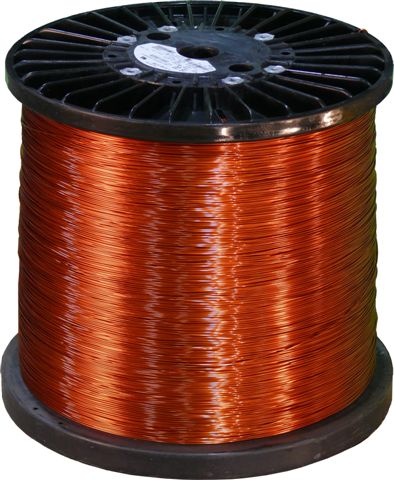 #16 Heavy FORMVAR Round MW 15 Copper Magnet Wire 105°C, copper,  250 LB 25RP reel (average wght.)