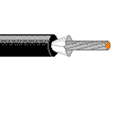 #2/0 34400 Hypalon® STR CSM Chlorosulphonated Polyethylene Hook-Up/Lead Wire  (600V) 105°C, black, 100 FT spool