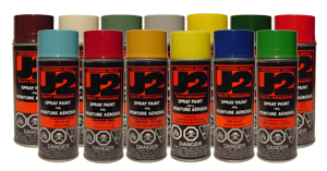 E117 Gloss Black J2 Alkyd Enamel Spray Paint/Coating, gloss black,  case of 6 aerosol SPRAY cans (340 g EACH)
