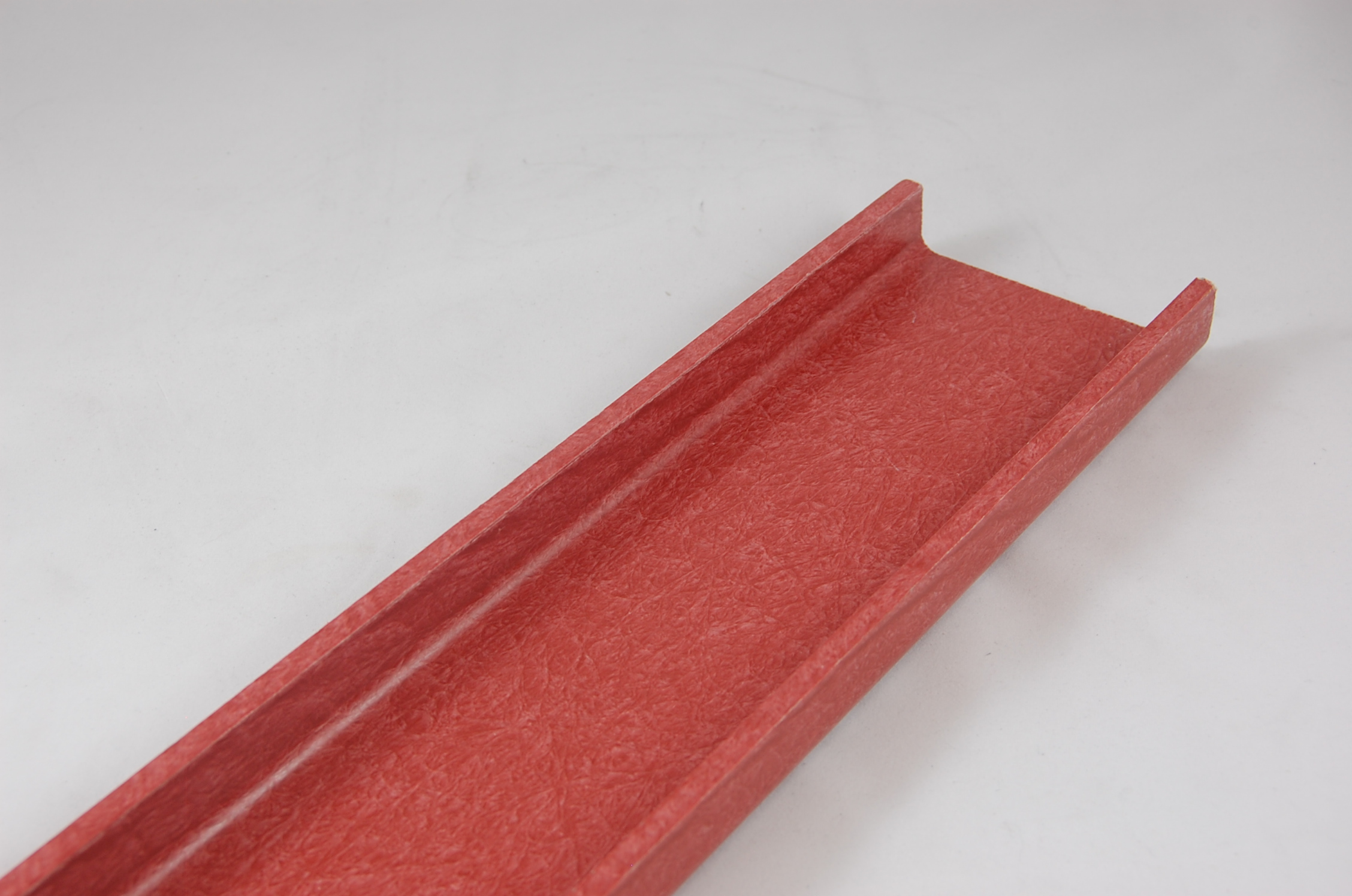 6-3/8"W x 2" Leg x 9/32" thick GLASROD® Grade 1130 Fiberglass-Reinforced Polyester Laminate Channel, red,  120"L channel