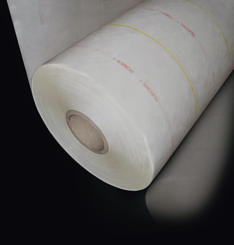 Acuflex® NMN 2-2-2 .006" thick 3-Ply NOMEX/MYLAR/NOMEX Flexible Laminate 180°C, white, 36" wide x  36 SY roll